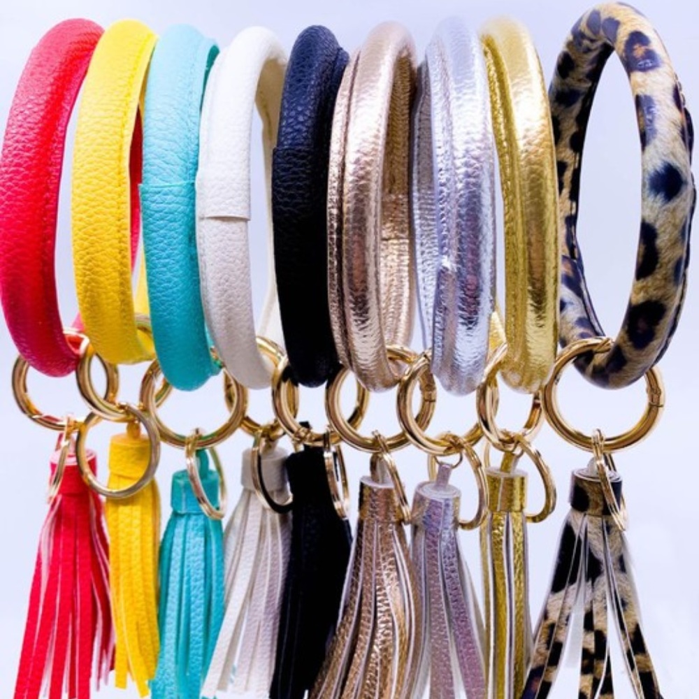 Snake Bangle Key Chain with Tassel